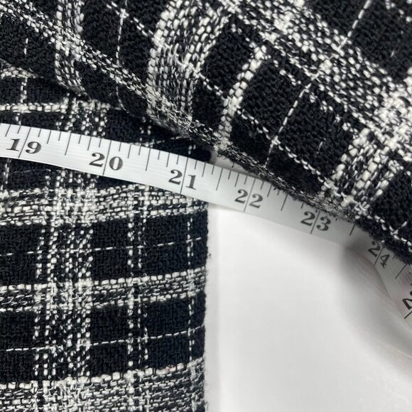H&M Women's Black Check Thick Tweed Jacquard Shirt Jacket Accent Buttons Size XS - Picture 8 of 13